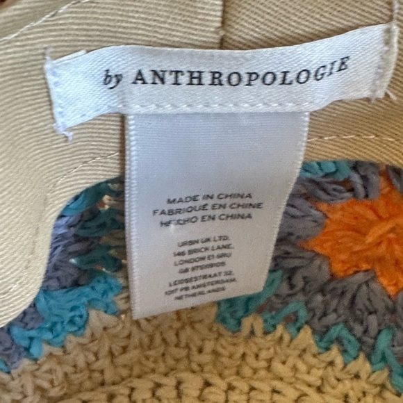 Anthropologie Colorful Granny Square Crochet Bucket Hat New Without Tags! main image 6